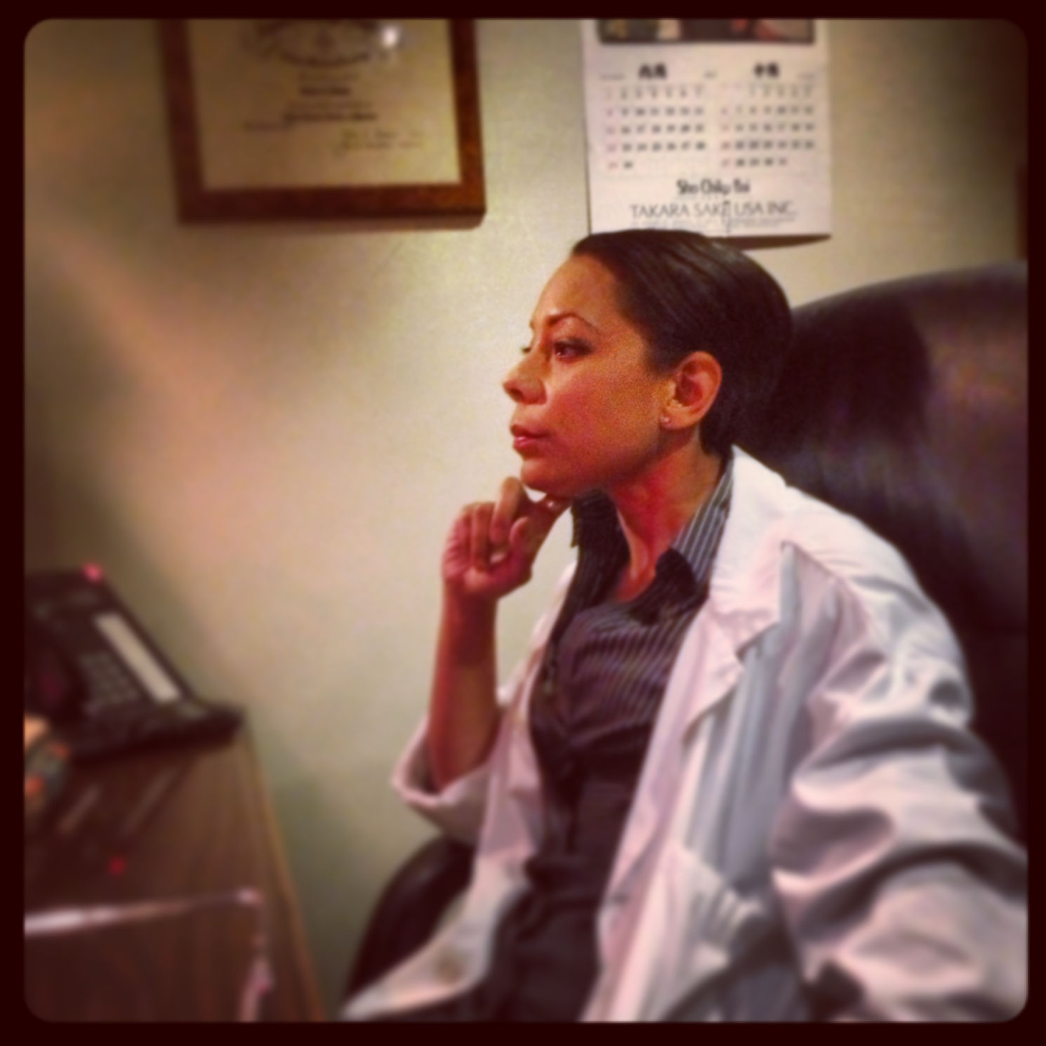 Selenis Leyva as Dr. Quenda — behind the scenes of Living with the Dead: A Love Story