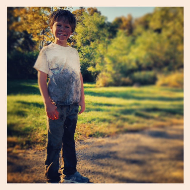 Tanner Flood as Kid Ish — behind the scenes of Living with the Dead: A Love Story